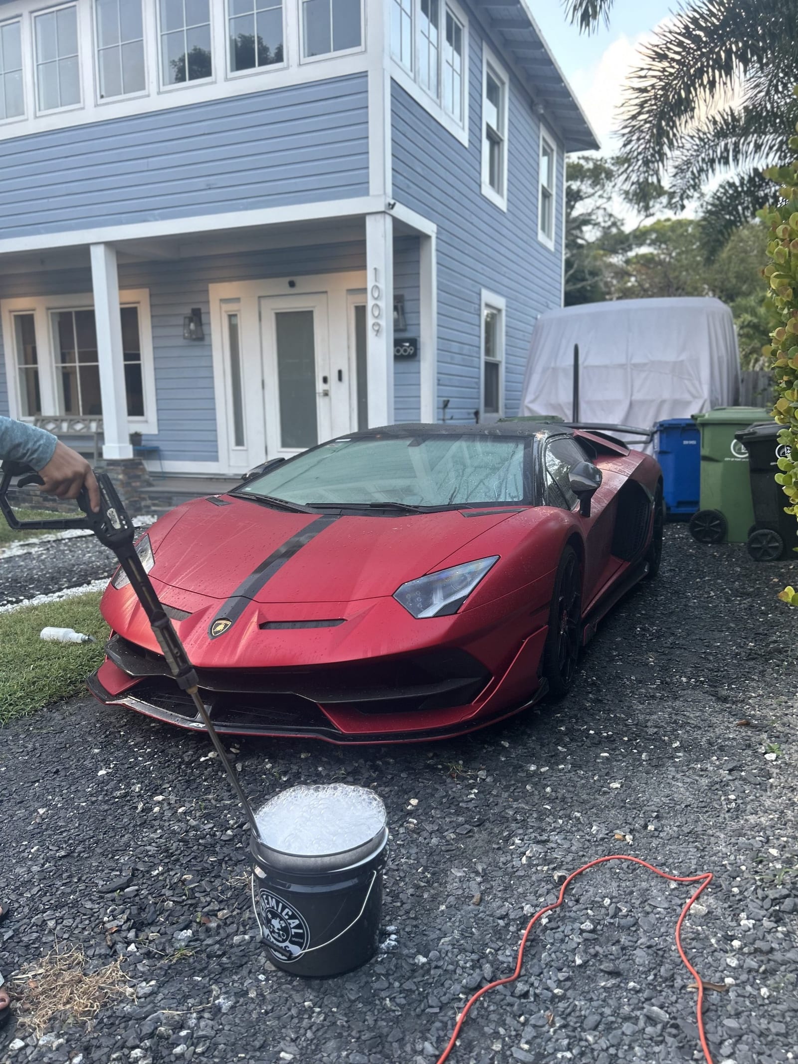 Red Lamborghini detailed