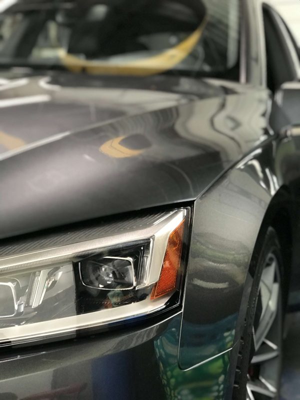 Glossy, freshly corrected paintwork on a client's Audi