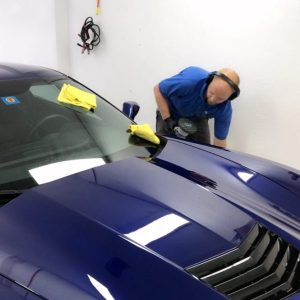 Polishing a corvette