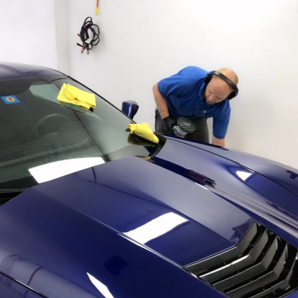 Polishing a corvette