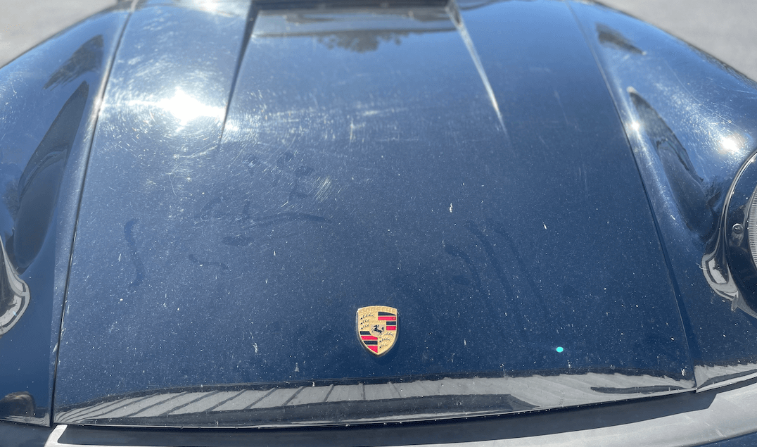 Paint correction black Porsche