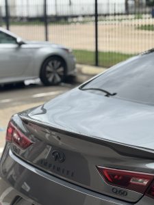 rear shot of chrome delete on infiniti q60