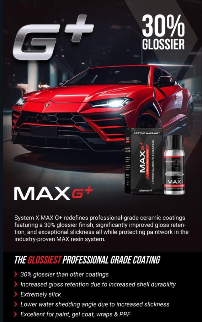 system x max G+ 10 Year Ceramic Coating